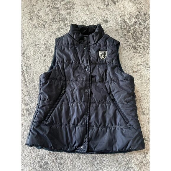 AMERICAN EAGLE OUTFITTER PUFFY NAVY BLUE SLEEVES VEST SIZE SMALL MENS Or WOMEN - Picture 6 of 6